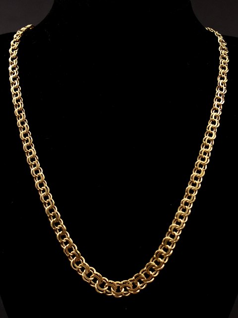 Bismarck gold double necklace 53 cm.