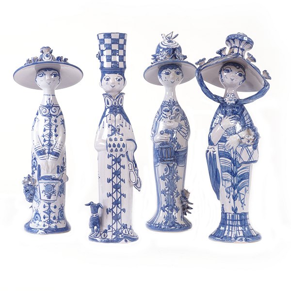 Bjørn Wiinblad, 1918-2006, set of four earthenware womens