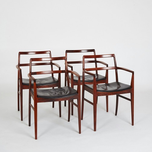 Arne Vodder 4 rosewood armchairs