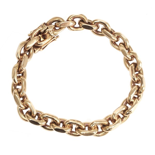 14 kt gold Anchor bracelet. L: 15cm. W: 66gr