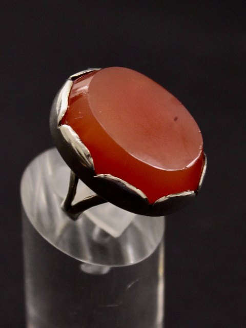 Sterling silver ring with agate