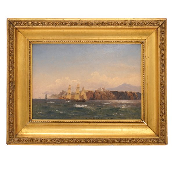 C. F. Sørensen, 1818-79, oil on plate. Signed and dated June 5th 1845. Visible 
size: 23x33cm. With frame: 29x39cm