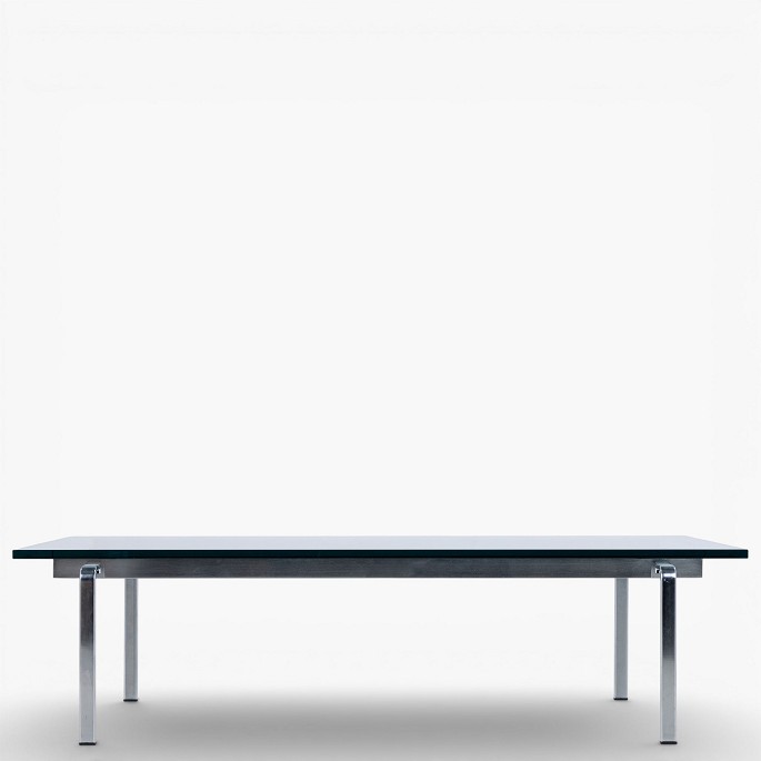 Preben Fabricius & Jørgen Kastholm / Lange Production.FK 91 - Coffee table with steel frame and glass top.1 pc. in stock